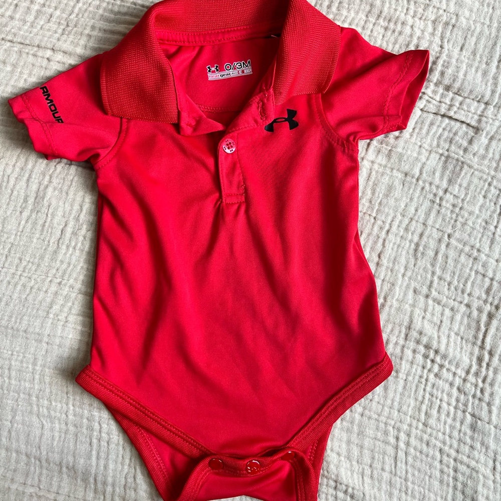 Under Armour Bright Red Infant Onesie